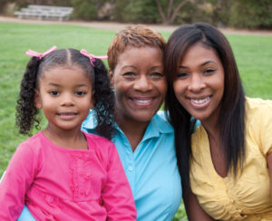 grandmother, mother and daughter